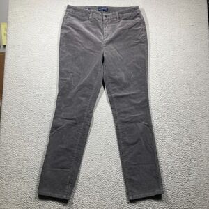 Talbots Corduroy Pants Women's 10‎ Gray Straight Simpmly Flattering 5 Pocket